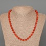 Carnelian Necklace with Faceted Diamond-shaped Beads, 8x8 mm, approx. 49 cm