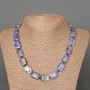 Sodalite Necklace Natural Stone Rectangular, 13x18mm, length 48cm