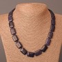 Aventurine Necklace Blue Sand Cairo Night (synthetic) Rectangle, 13×18 mm±, length 48 cm