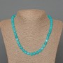 Necklace Aquamarine natural gemstone faceted cube, diameter 7mm±, length 49cm±