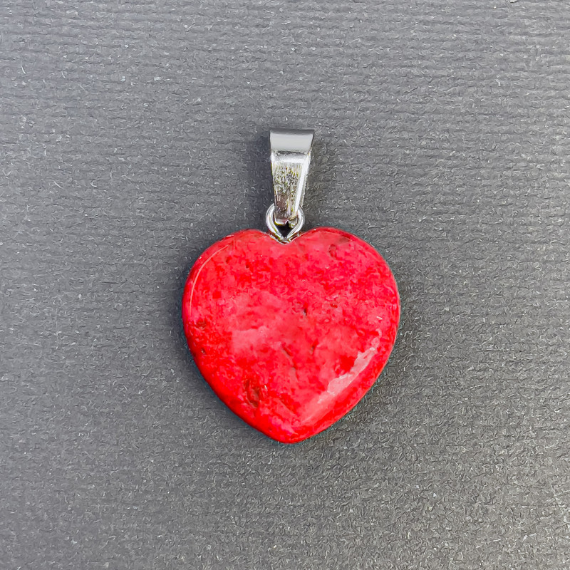 Heart Pendant Coral (individual) 20x20 mm+