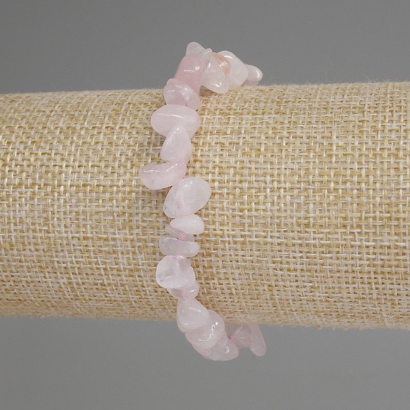 Bracelet Pink Quartz Shards, 6-9×3-5 mm, diameter, 18 cm, stretchy