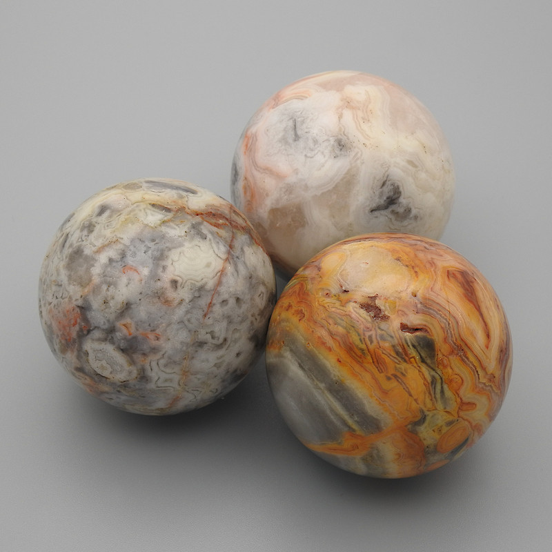 Natural Stone Sandstone Jasper Decorative Globe, 40mm diameter