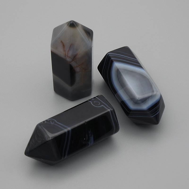 Souvenir Pencil Natural Agate Stone, diameter 36x16mm (price per 1 pc)
