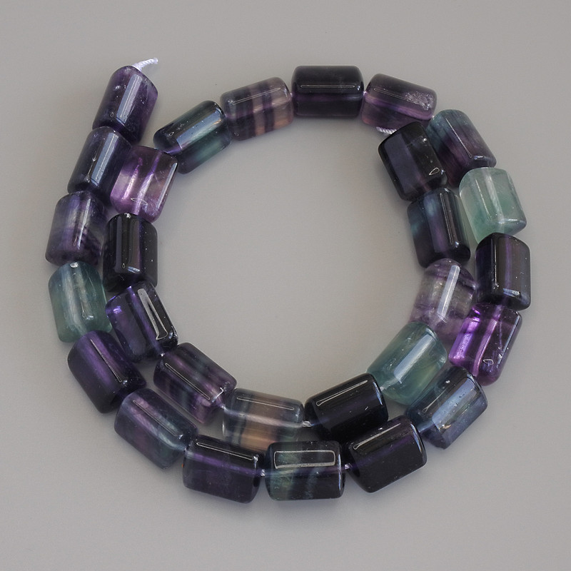Fluorite Beads Triangle Beads, diameter 14x10x10x10mm± on thread, length 40cm+