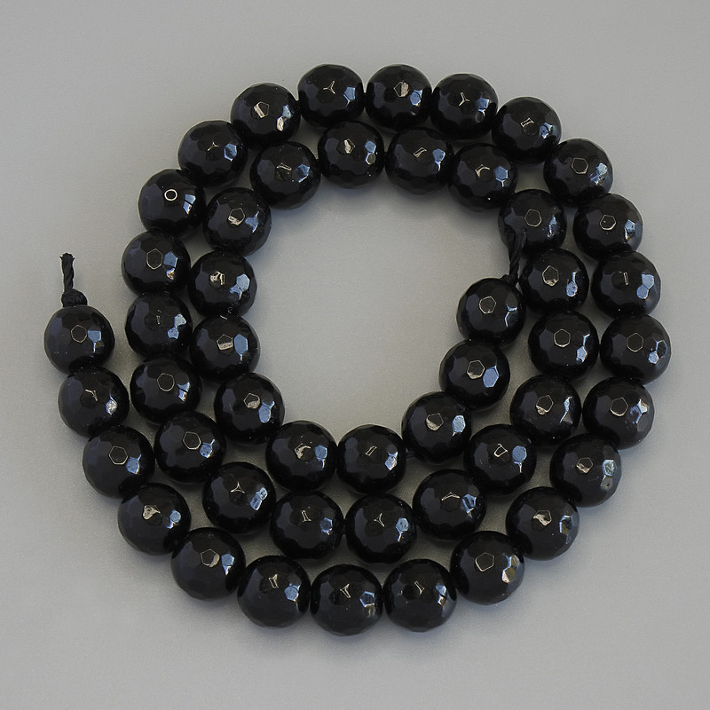Agate Beads, Faceted Round 8mm ±, On Thread, 37cm+