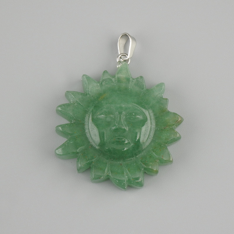 Sun pendant Jade 30mm+-, length 35mm+-