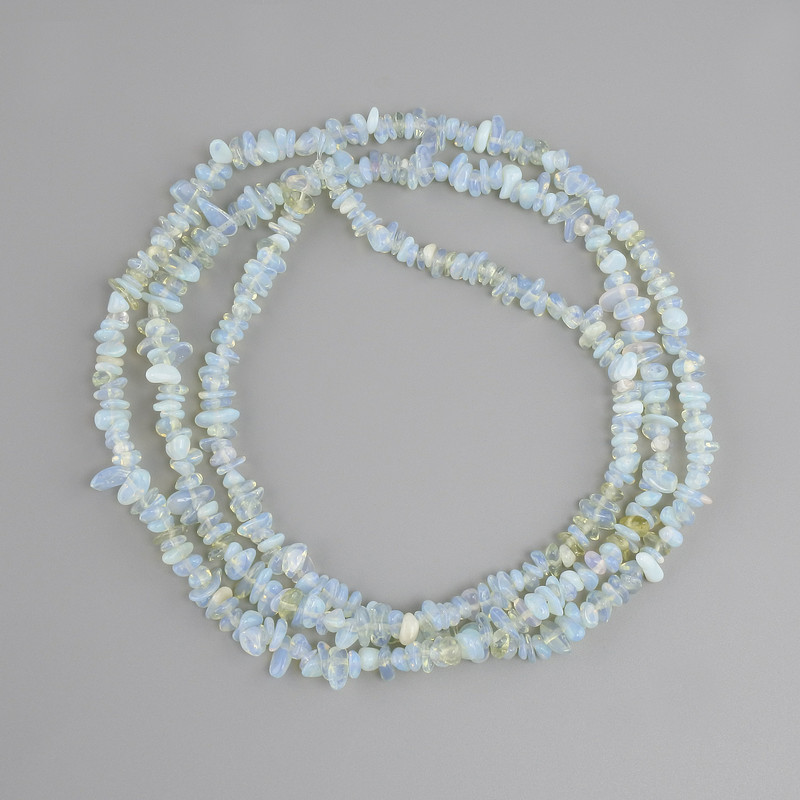 Moonstone Opalite Chips Beads, diameter 4-12x1.5-4mm ±, length 80cm+