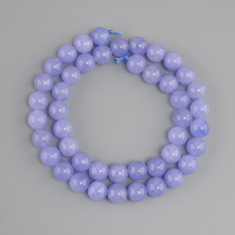 Aquamarine beads smooth round bead, diameter 8.5 mm ±, length 38 cm ± on a string