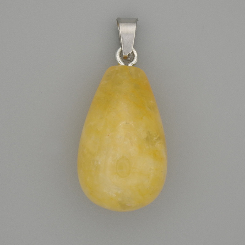 Citrine pendant drop 22x13 mm +/-, length 32 mm +/-