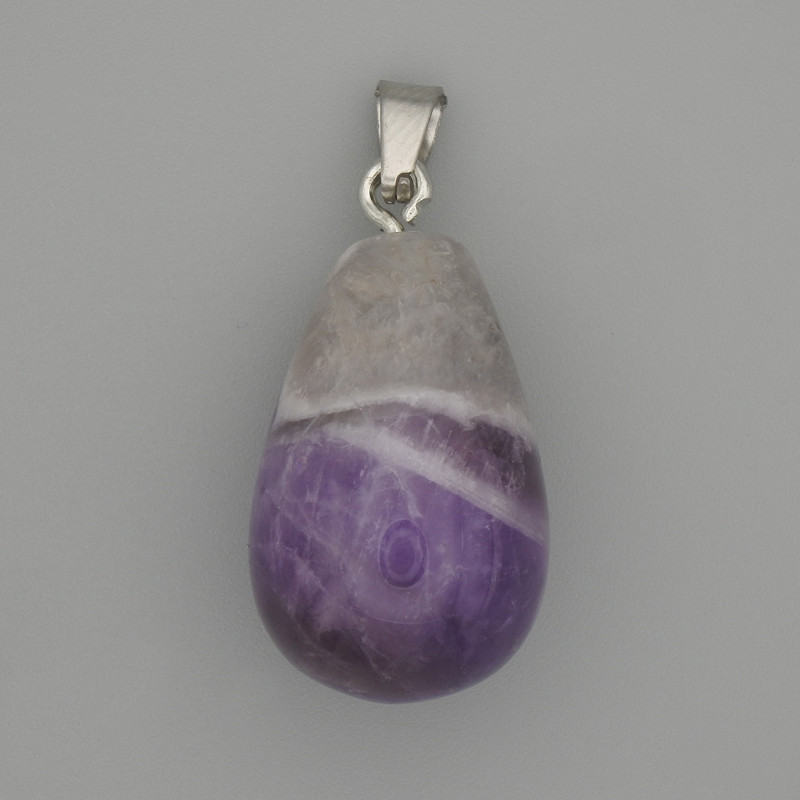 Amethyst pendant teardrop 22x13mm+-, length 32mm+-
